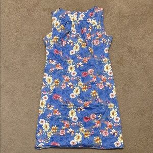 Talbots Blue Floral Casual Dress